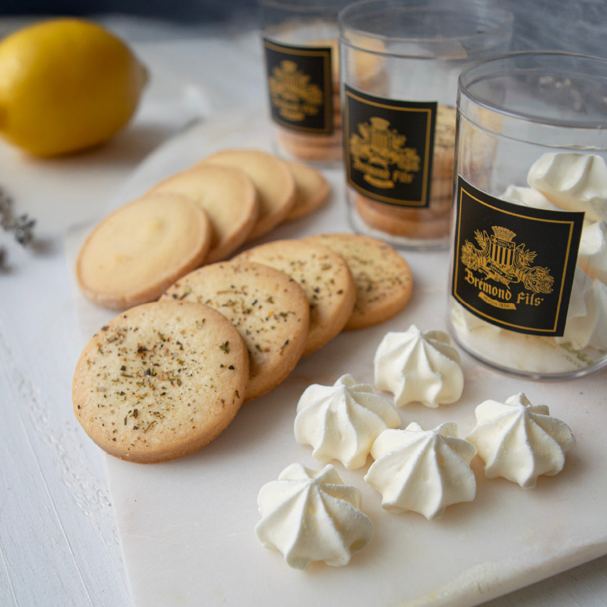 レモンとハーブ香るサブレ＆メレンゲセット | Maison Bremond 1830