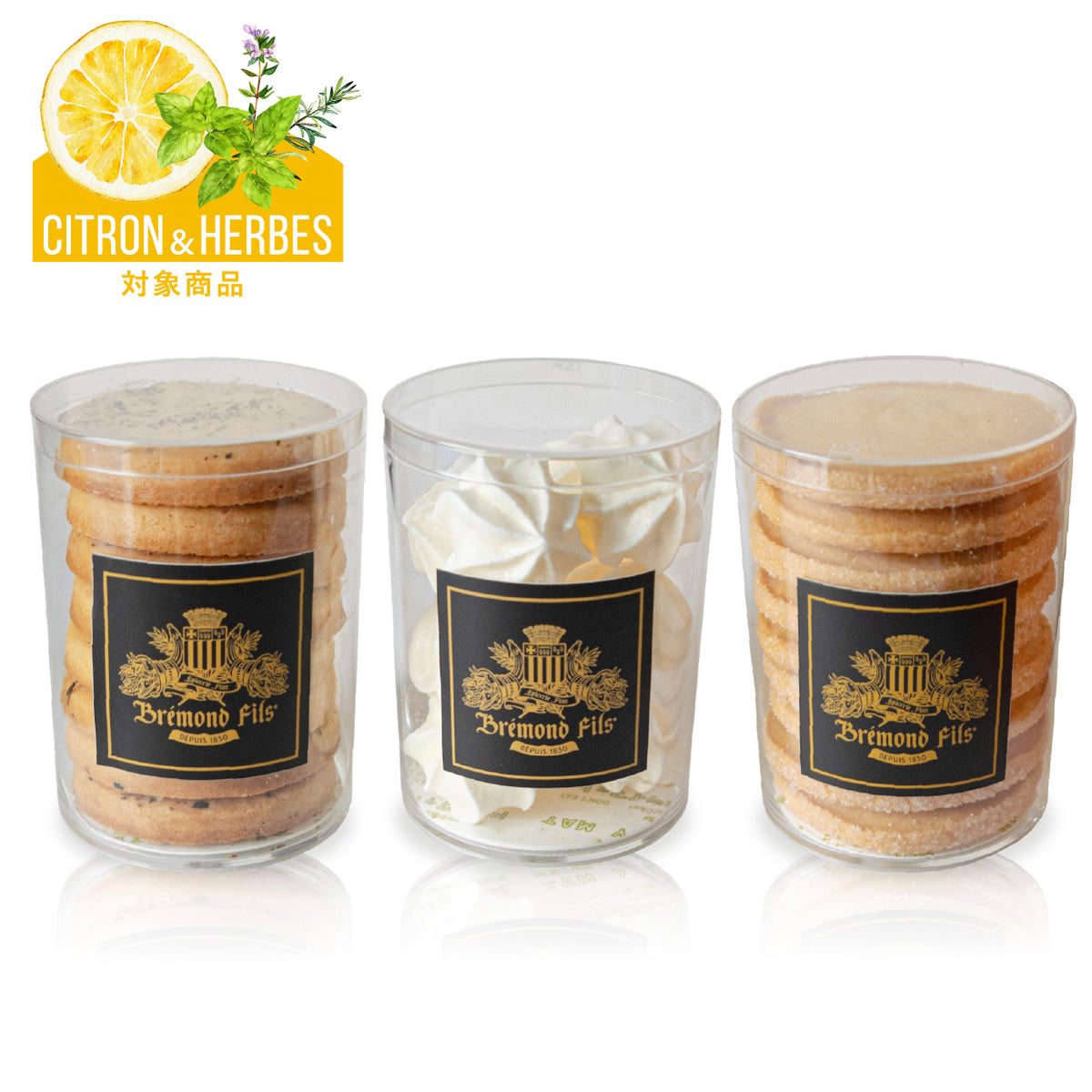レモンとハーブ香るサブレ＆メレンゲセット | Maison Bremond 1830