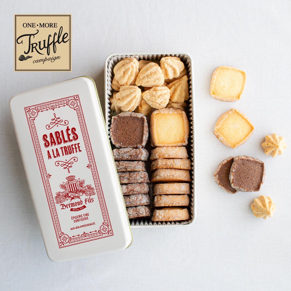 贅沢白黒トリュフのサブレ＆メレンゲ（赤） | Maison Bremond 1830